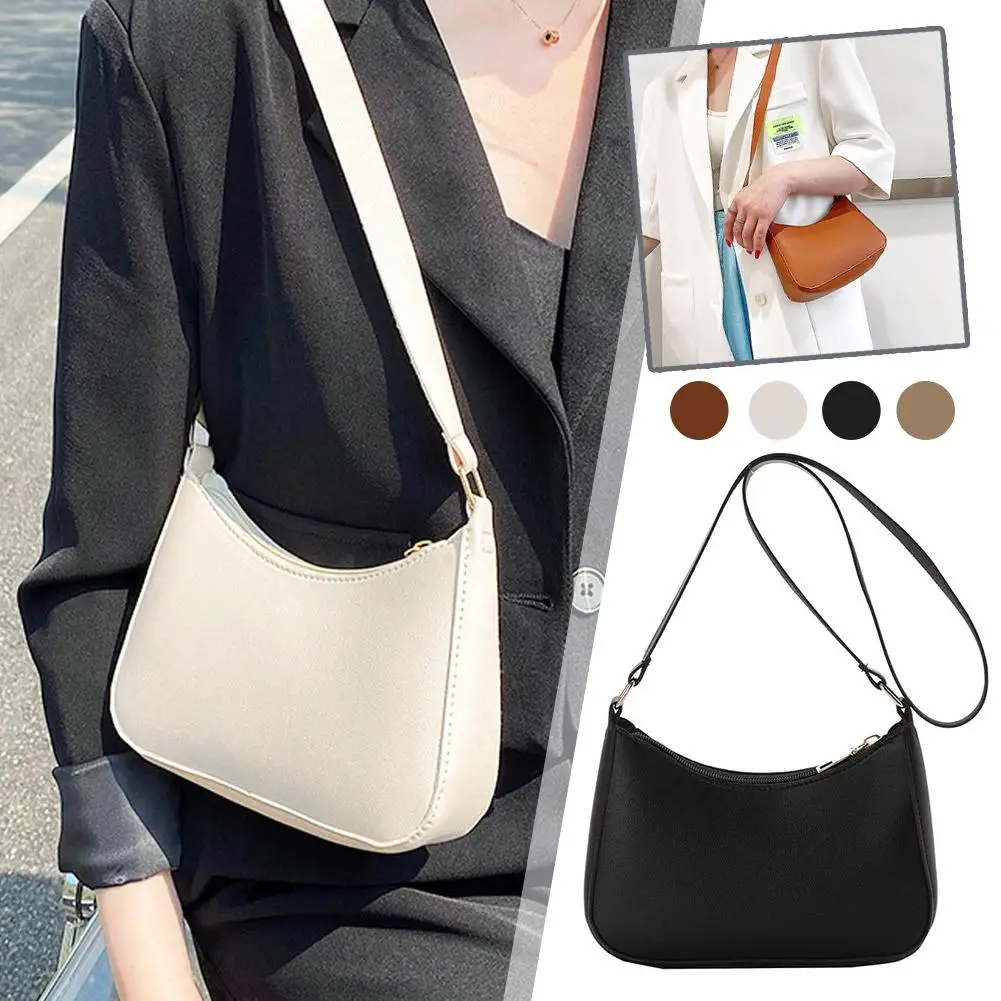 Fashion Portable Handbag Retro Hong Kong Style Portable One-shoulder Underarm Bag Advanced Handbags Shoulder Bag