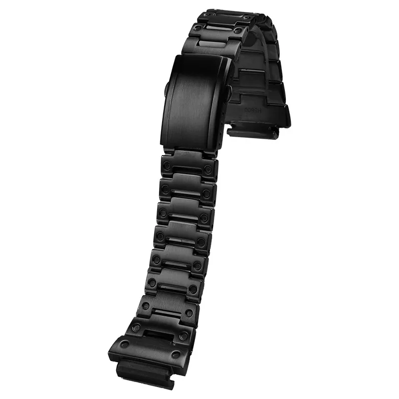 Set di cinturini per orologi in acciaio inossidabile per CASIO G-SHOCK DW-H5600 DW H5600 Bracciale con kit cassa per cinturino da uomo nero argento massiccio modificato