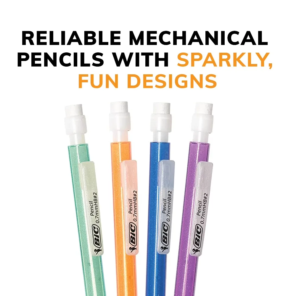 0.7mm Mechanical Pencils 24-Pack No.2 Lead for School Office Drawing Writing Supplies Bulk Set Assorted Barrel Colors view 6