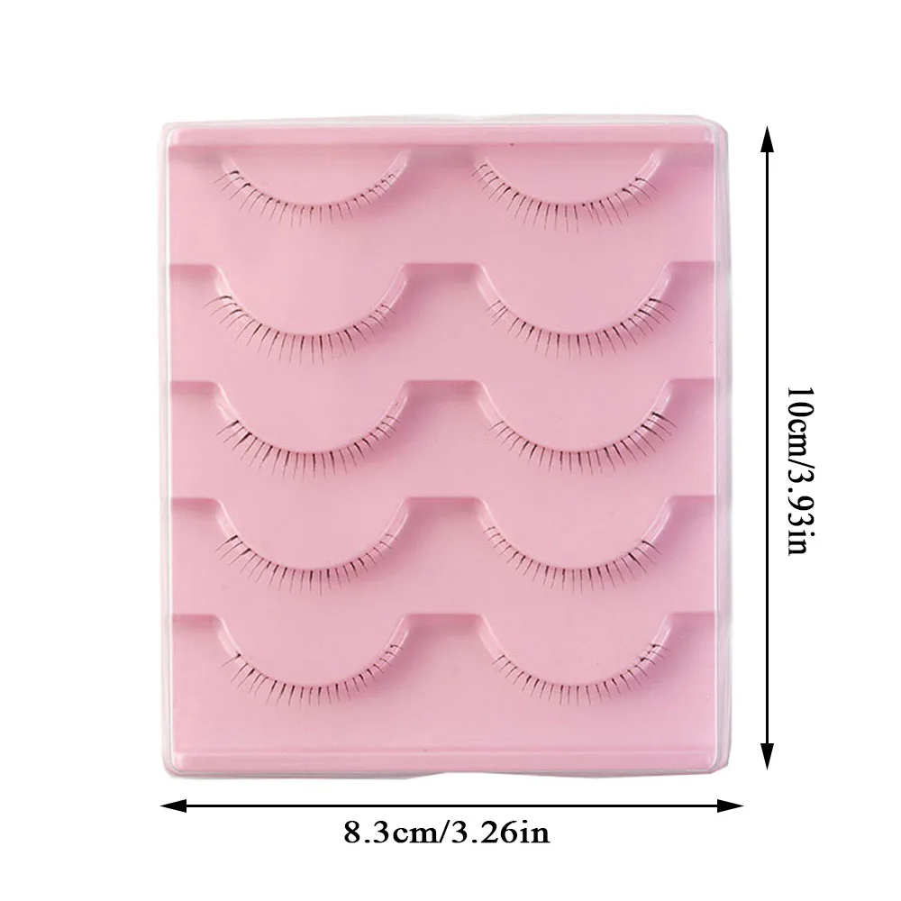 5 par/pack Manga pestañas inferiores multiestilo Natural debajo de las pestañas tallos transparentes pestañas de estilo japonés herramientas de maquillaje