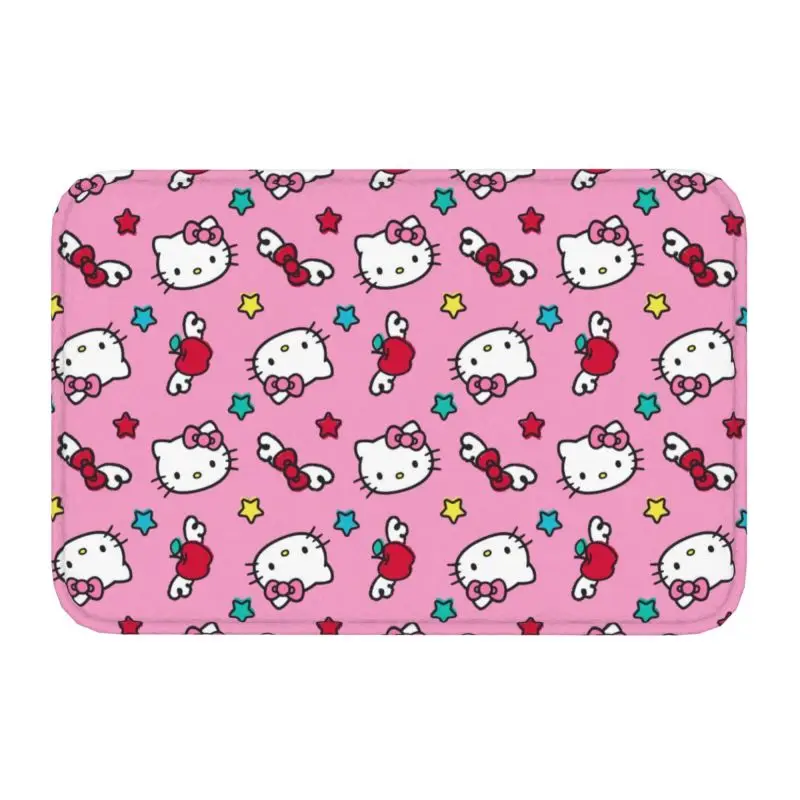 Custom Hello Kitty Sanrio Doormat Mat Anti-Slip Bathroom Kitchen Toilet Rug Carpet 40*60cm