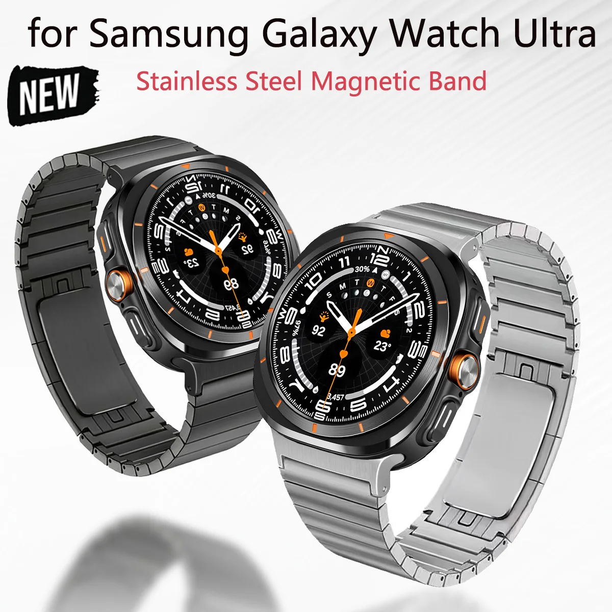 

Магнитный ремешок из нержавеющей стали для Samsung Galaxy Watch Ultra 47 мм, ремешок-петля, роскошный браслет для Galaxy Watch Ultra 47 мм