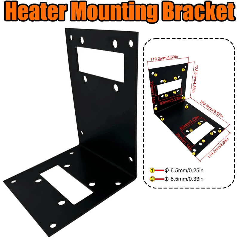 Car Air Diesel Heater Mounting Bracket L-Shaped Parking Heater Base Mount Plate Floor Plate For Eberspacher Webasto Accessories
