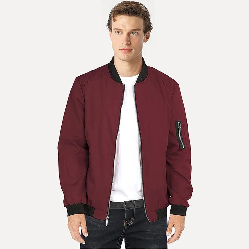 

COMXZ Baseball Jacket for Men 2025 New Fashion Classic Comfortable Breathable Stand Up Collar Jacket Outdoor Casual Loose Jacket