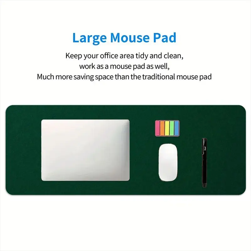 لوحة ماوس ألعاب XL Green، قاعدة غير قابلة للانزلاق، قماش ناعم، واقي مكتب للاستخدام المنزلي والمكتبي، 31.5 بوصة × 11.8 بوصة