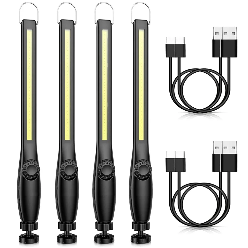XIWANGFIRE 1- 5Pack COB + LED Taschenlampe Magnetische Arbeit Licht USB Aufladbare Taschenlampe Tragbare Laterne Inspektion Licht Camping Auto reparatur Lampe 5