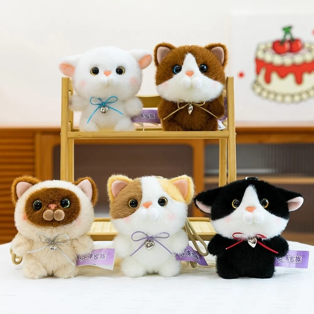 

Doll Keyring Furry Kitten Doll Keychain Fluffy Soft Cat Doll Pendant Comfort Animal Cat Plush Toy Keychain Home Decor
