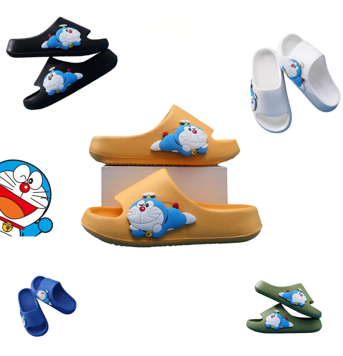 

Doraemon anime periphery cute children's slippers are comfortable in summer anti-odor sandals bathroom bath non-slip flip-flops