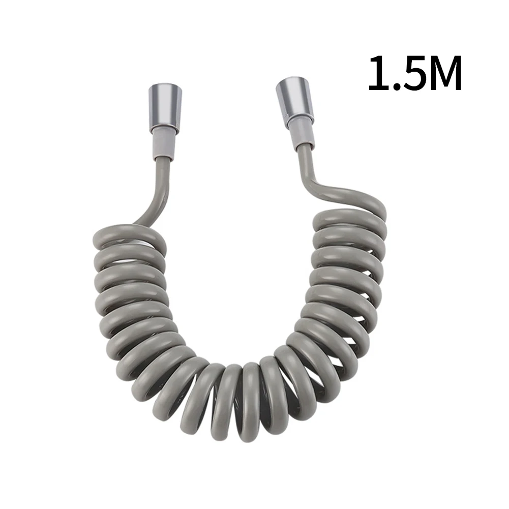 Manguera Flexible de ducha de 1,5 M/ 2M, extensión Universal, pulverizador de mano, Conector de tubo de resorte, accesorios para bidé