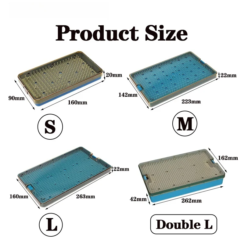 Sterilization Case for Dental Instruments and Surgical Tools—Thickened, High-Temperature-Resistant Medical-Grade Silicone Case