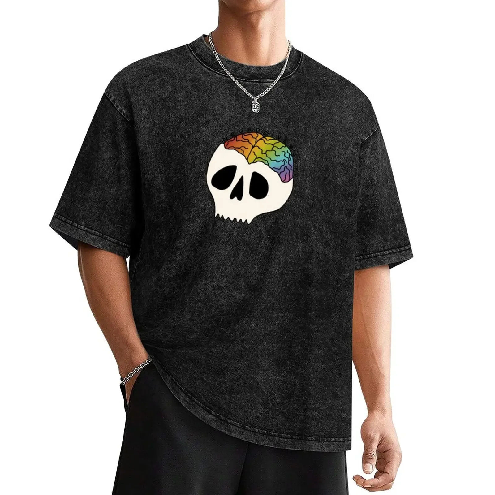 neurodiversity skull T-Shirt graphic tee shirt cute clothes men workout shirt