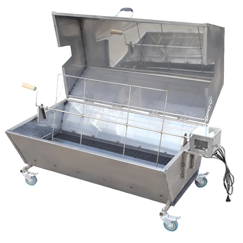 

Automatic Rotating Lamb Roasting Machine Commercial and Household Stainless Steel Charcoal Grill BBQ Party Dinner