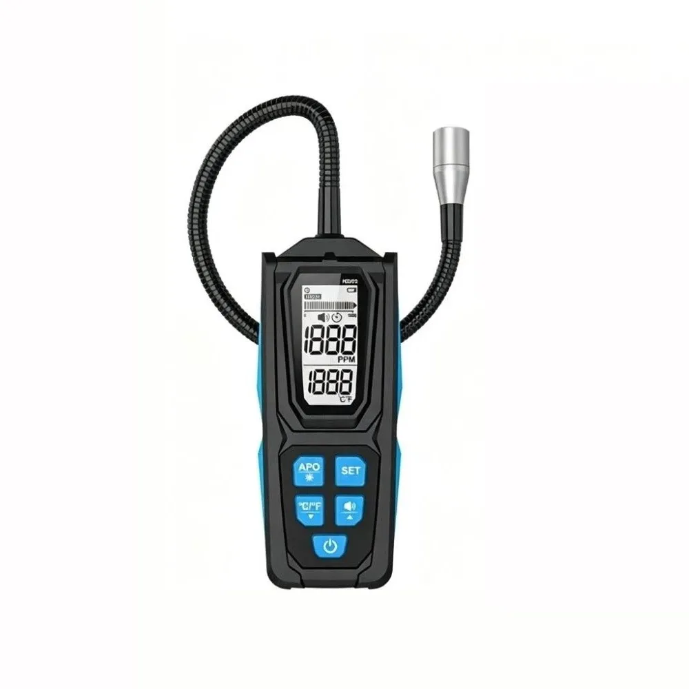 High Sensitivity Refrigerant Leak Detector Digital Display Portable Tester Halogen Leak Detector Handheld Design 0-1000PPM