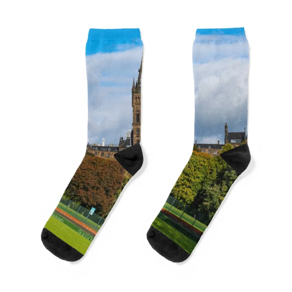 

Glasgow University West End Of Glasgow Scotland Socks kids Soccer short Stockings man Socks For Women Men's