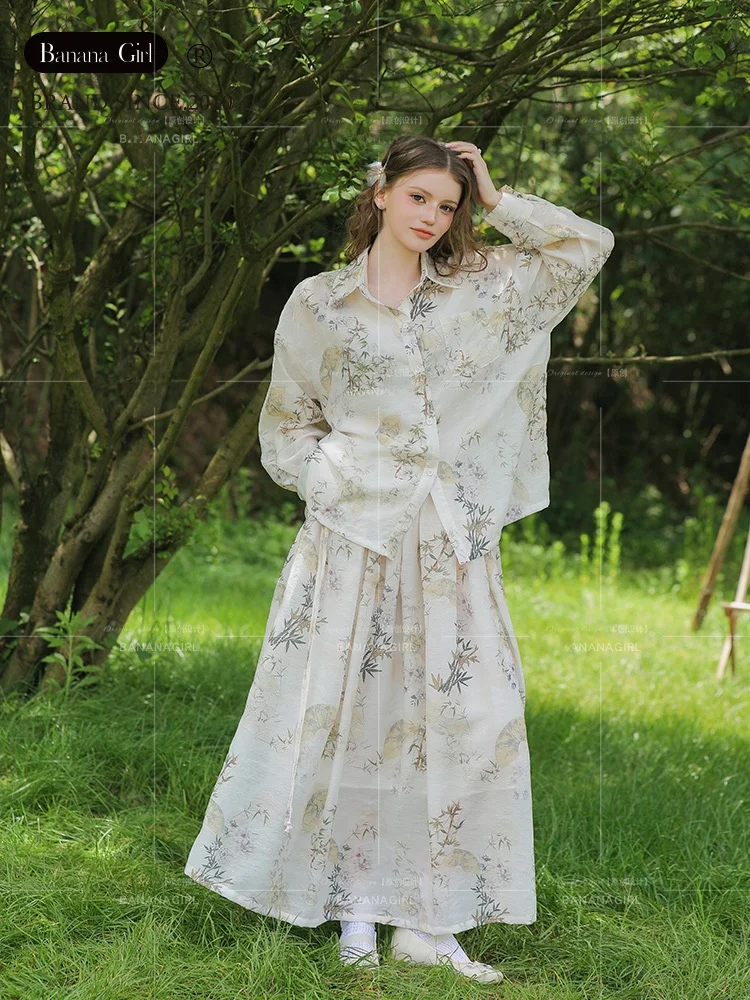 bananagirl-ropa-de-dormir-de-seda-helada-manga-larga-holgada-para-el-hogar-falda-media-fina-primavera-verano-nueva-coleccion-para-mujeres-jovenes