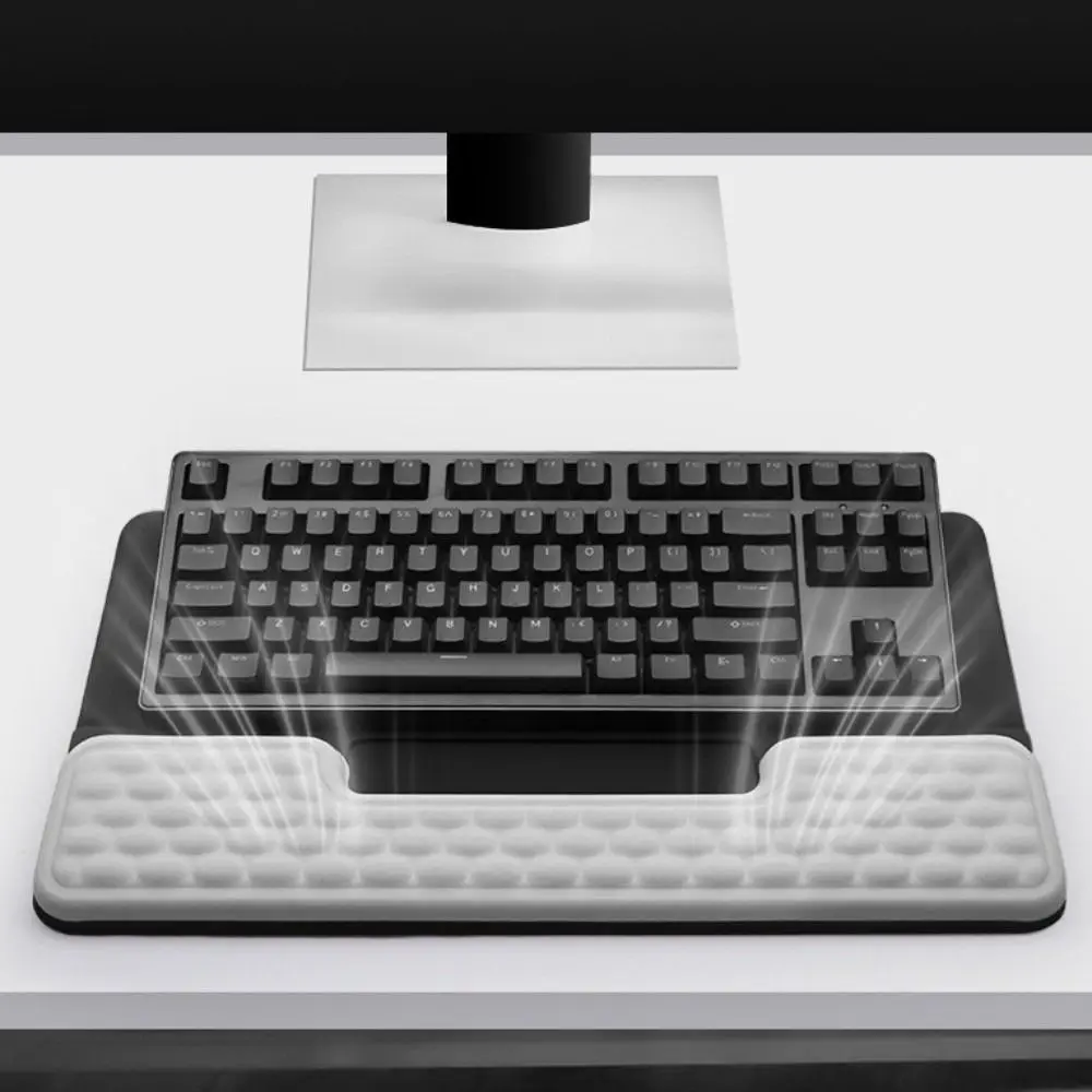 Computer Integrated Keyboard Stand Soft Tilted Wrist Support Pad Non-Slip Portable Ergonomic Keyboard Riser Office Use