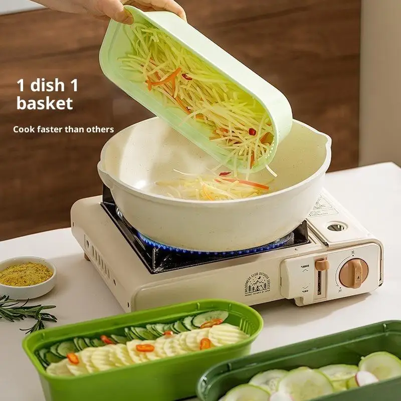 Vegetable Slicer With Basket Potato Shred Slicer Household Multifunctional Kitchen Tools Coarse Shred Kitchen Vegetable Slicers
