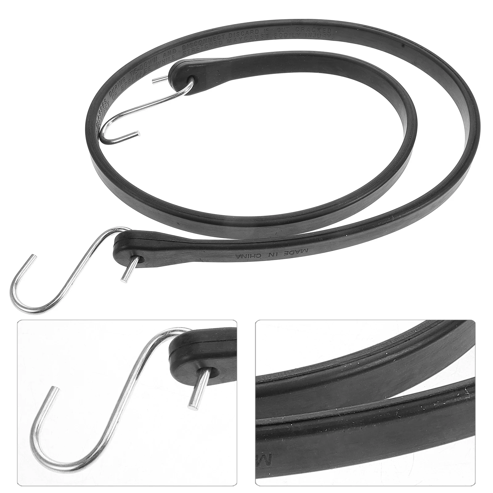 

Rubber Bundling Strap Car Trailer Straps Bungee Rope Cords with Hooks Elastic Band Bungie Black Cargo Heavy Duty
