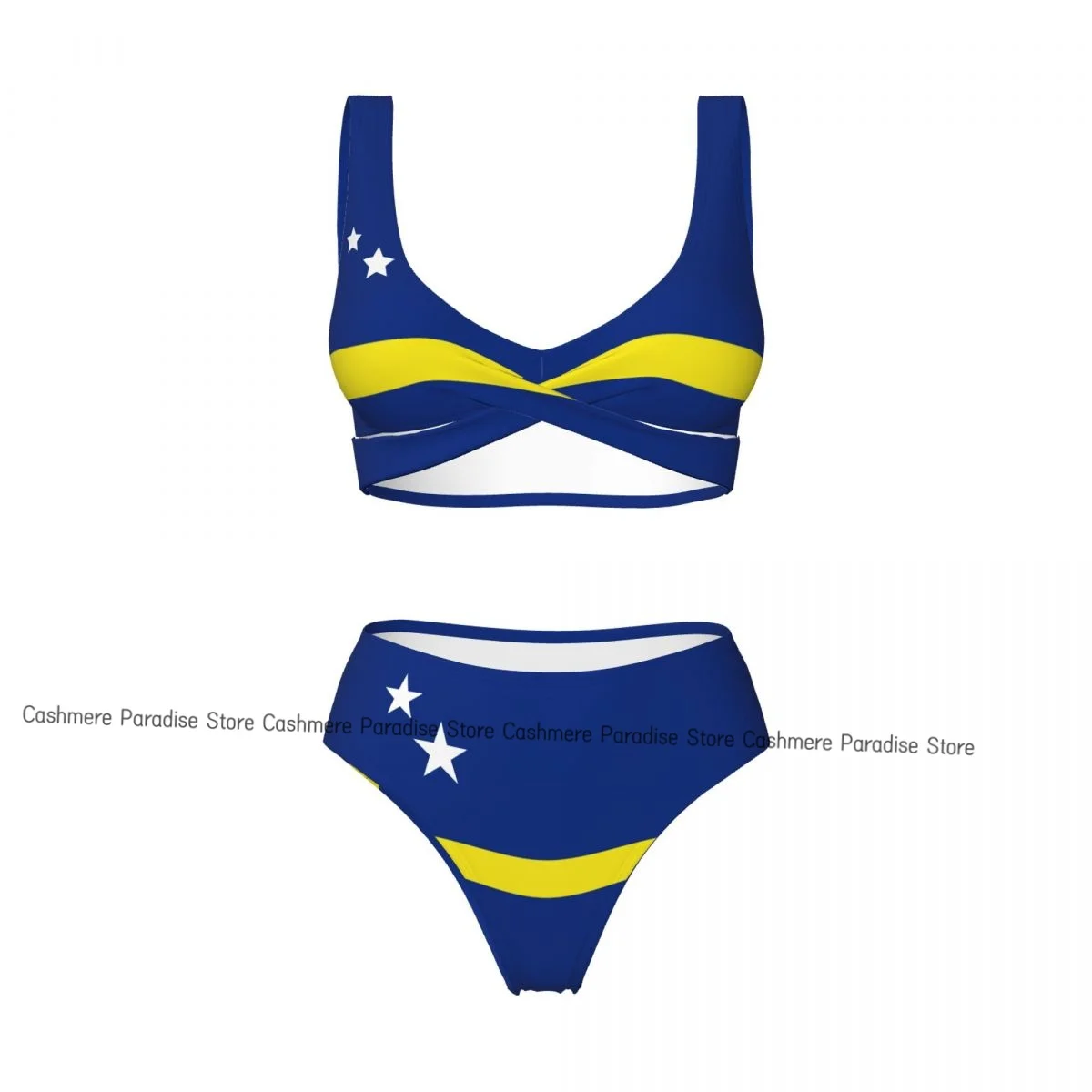 

Flag Of CuraCao Women Bikini Set Swimsuit Push Up Female Swimwear Bathing Suit