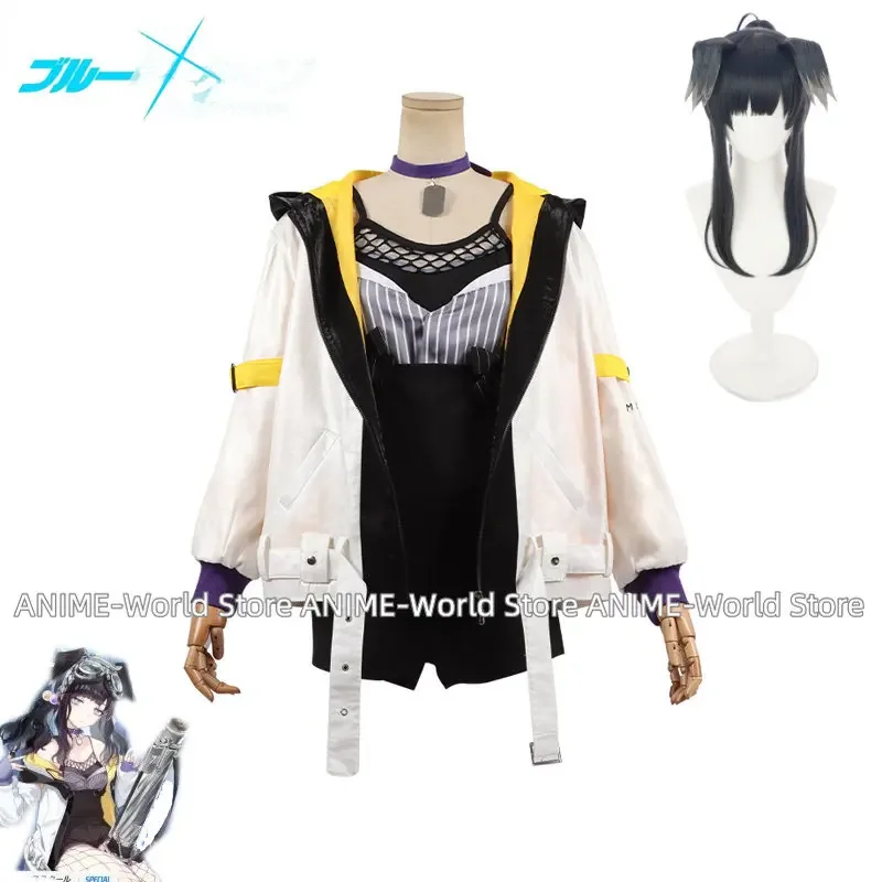 Jogo Azul Arquivo Snekozuka Hibiki Cosplay Costume para Mulheres, Fato de Festa Bonito, Casaco, Top, Calças, Dia das Bruxas, Roupas de Carnaval, Custom Made