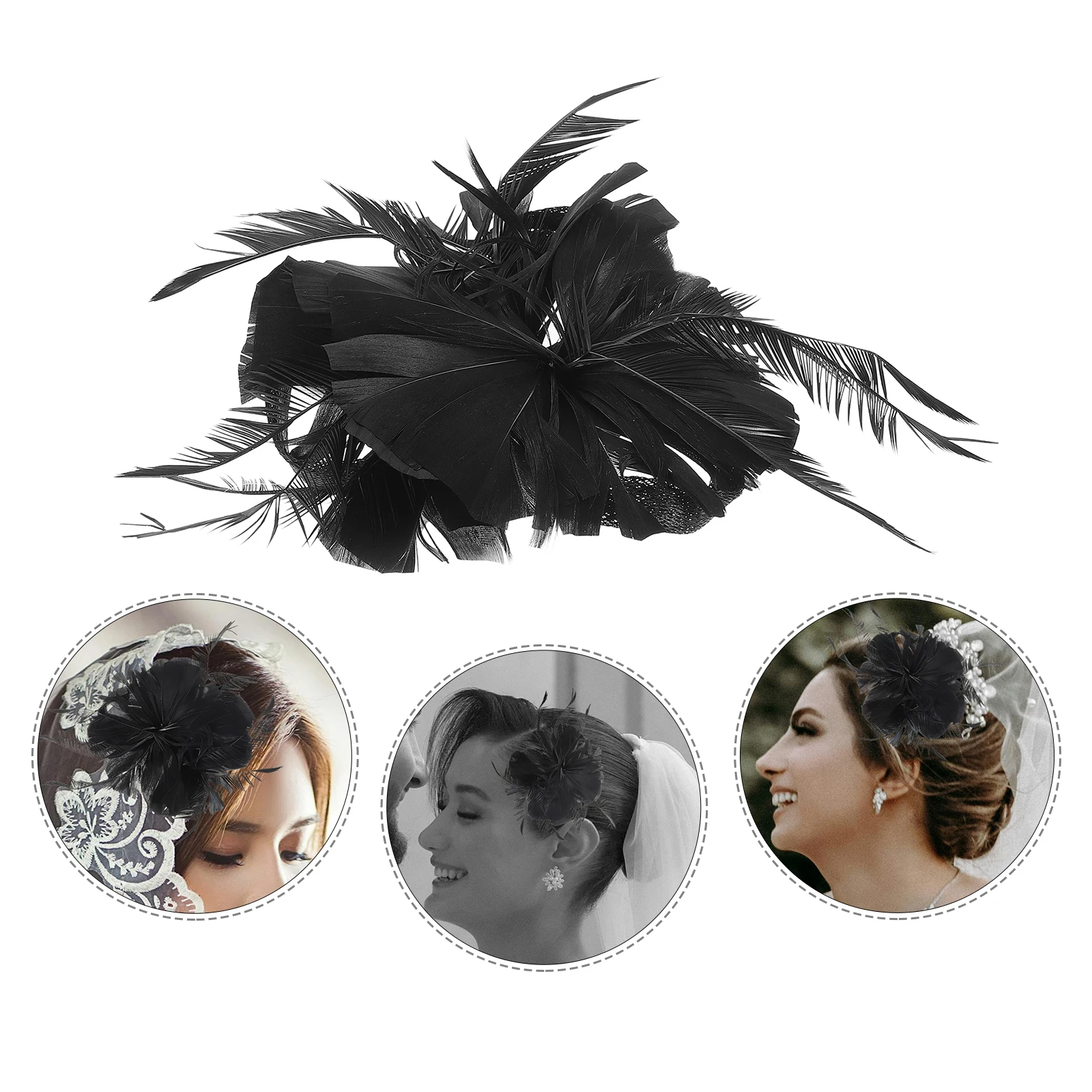 

1pc Hair Clips Elegant Brooch Headdress Bride Side Clip Flax Accessories Pins Styling Prom Wedding Party Hair Tools