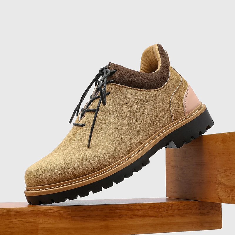 

Fashion Men's Casual Shoes Suede Leather Office Business Shoes Spring Autumn Lace-up Work Loafers Comfortable Walking Footwear
