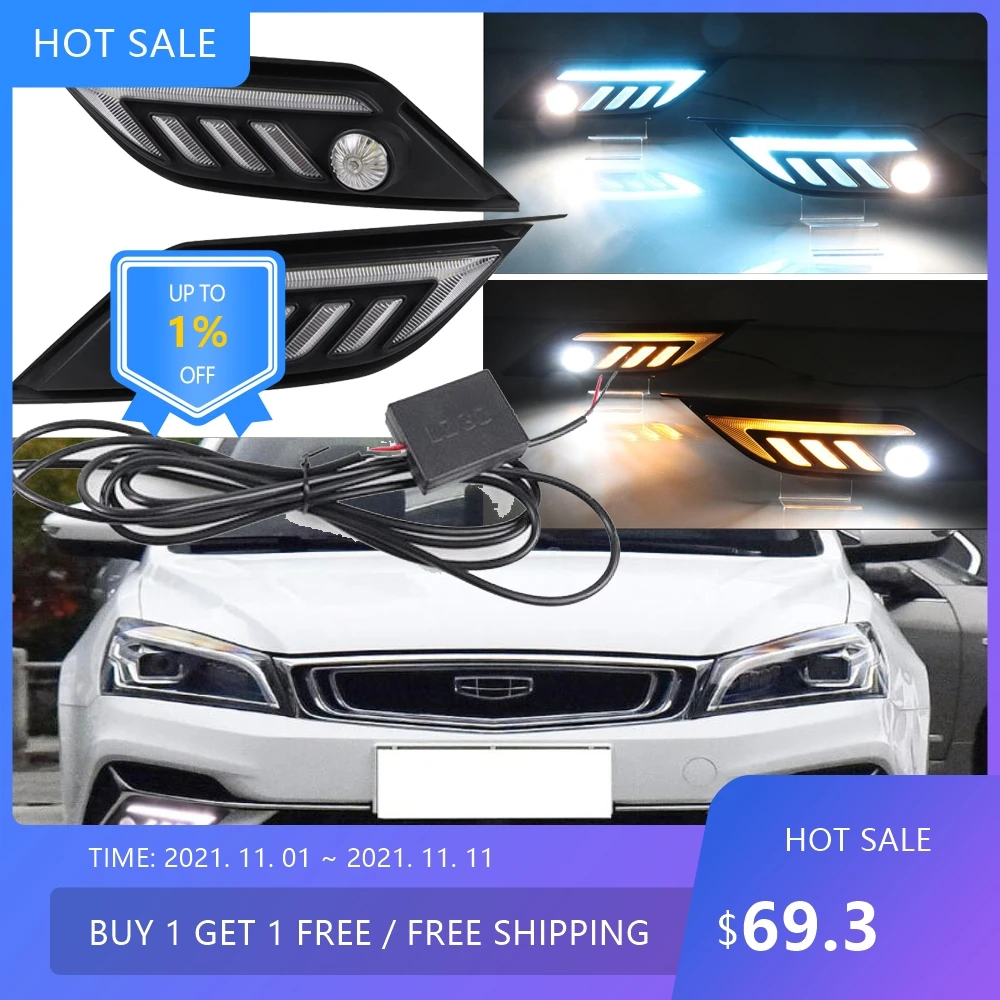 

Автомобильные фары Geely Emgrand, дневные ходовые огни, 2019-2022 г., автоаксессуары, светодиодные фары, противотуманные фары Geely Emgrand