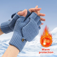 USB Heated Gloves Full&Half Finger Knitted Gloves Thicken Thermal Knitting Mitts Winter Moto Cycling Gloves for Outdoor Skiing