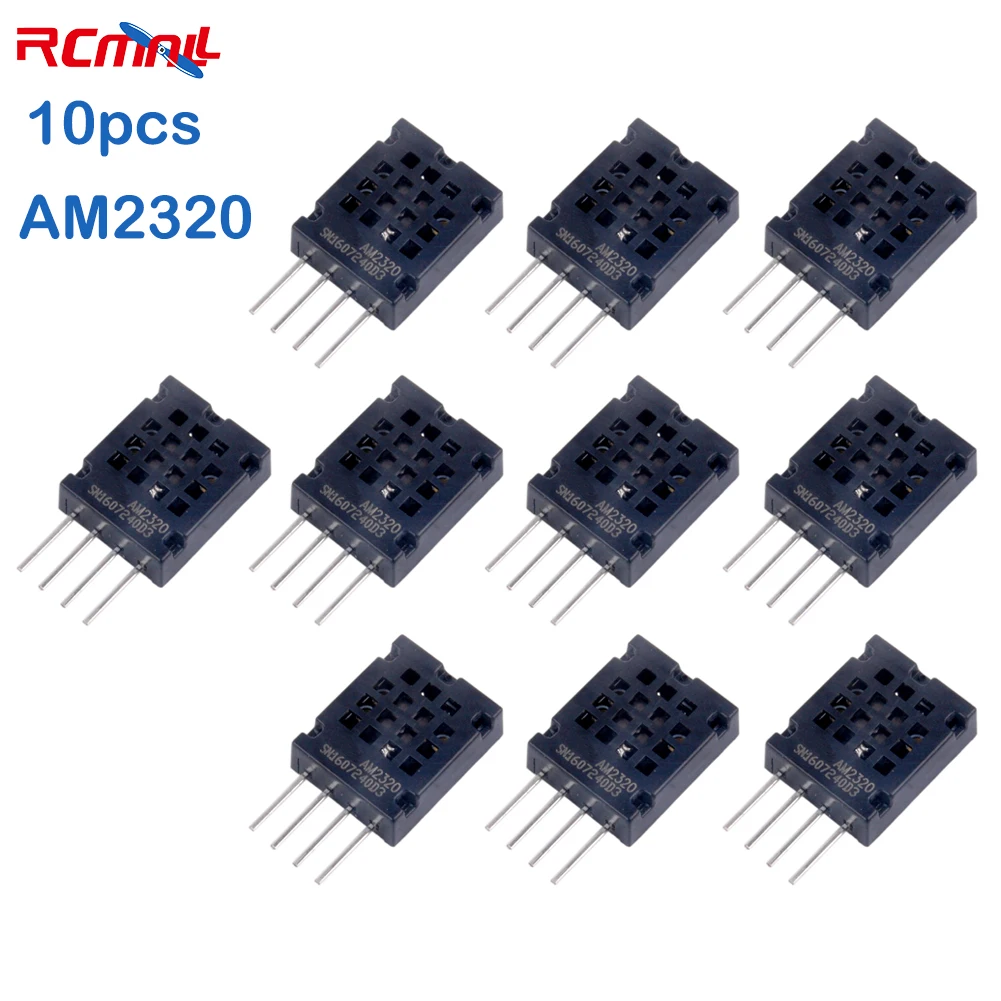 RCmall 10Pcs AM2320 Digital Temperature Humidity Sensor for Arduino Single Bus IIC I2C Communication Ultra-low Voltage