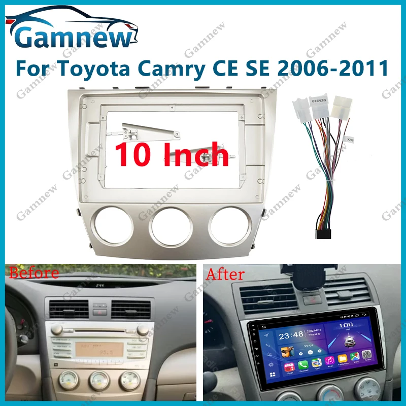10 Inch Car Radio Audio Fascia Frame Adapter For Toyota Camry CE SE 2006-2011 Big Screen 2Din Stereo Plate Panel Dash Mount Kit