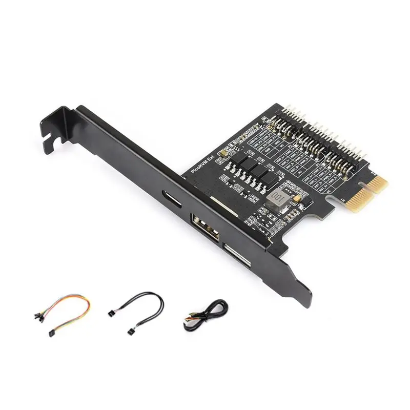 Computadora industrial para tarjeta de expansión de servidor, tarjeta de extensión Picokvm, Pcie, USB, gestión remota de energía, DIY-AU47
