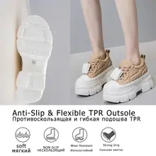 Women's Sneakers Platform Breathable Leather Shoes #3