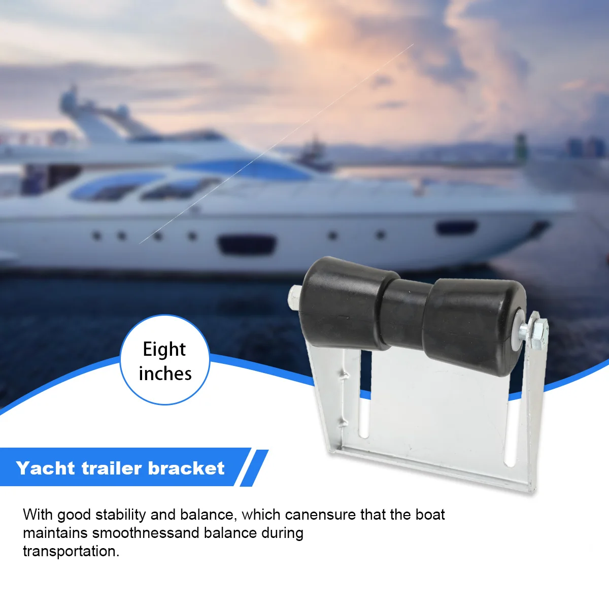 For Boat Trailer Rollers w/ Brackets 8 / 10 / 12 inch Keel Roller Assembly Kit