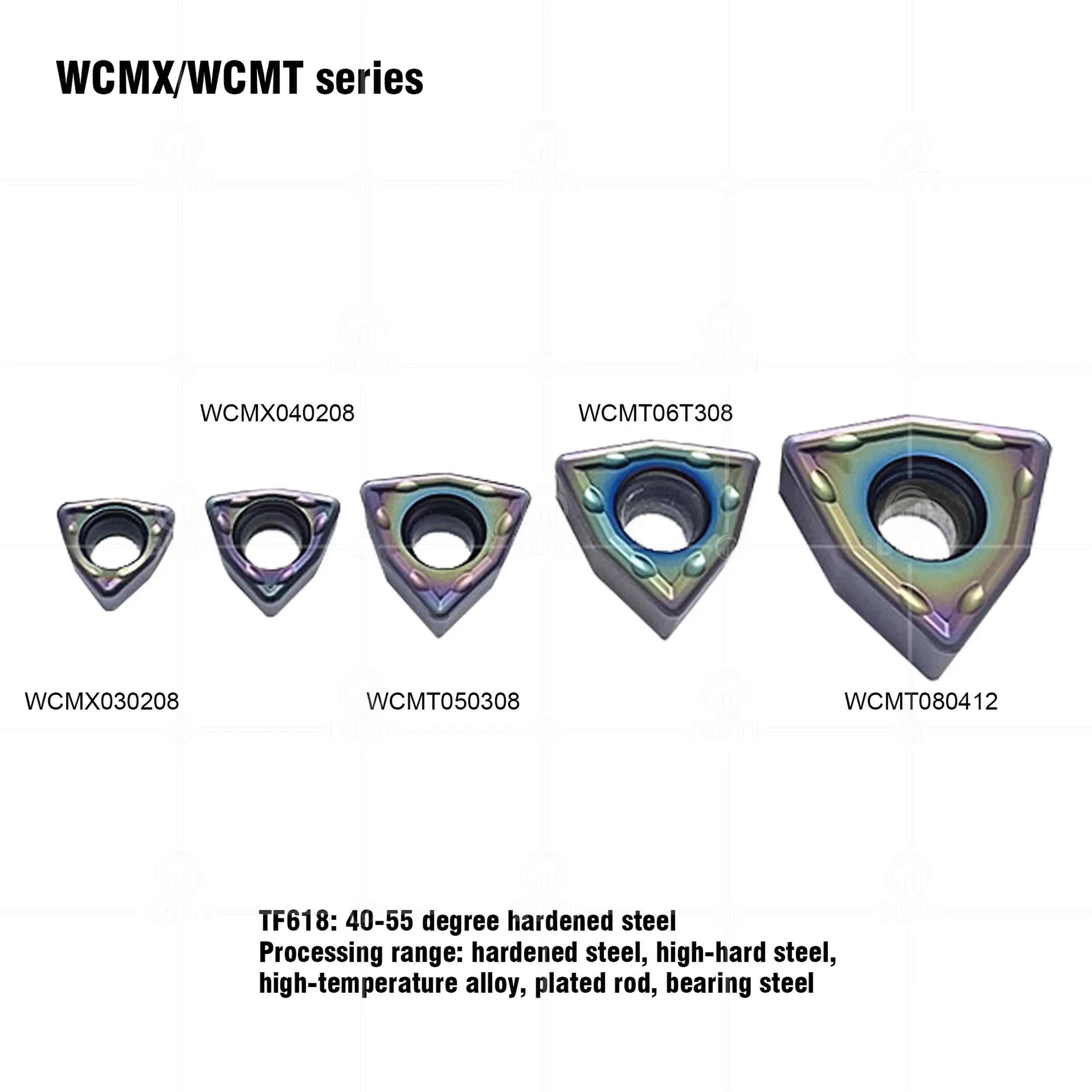 

DESKAR WCMX030208 WCMX040208 WCMT050308-SF WCMT06T308 WCMT080412-SF TF618 100% Original Quenched Steel U-shaped Drill Blad Lathe