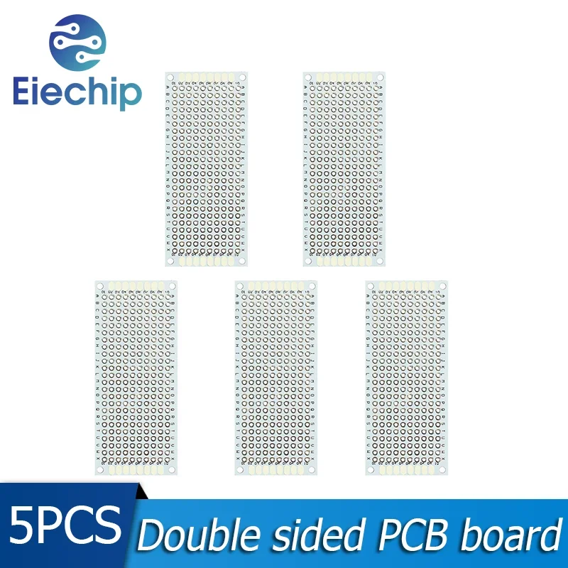 PCB Double face 3x7cm, lot de 5 pièces, Circuit imprimé universel blanc pour bricolage