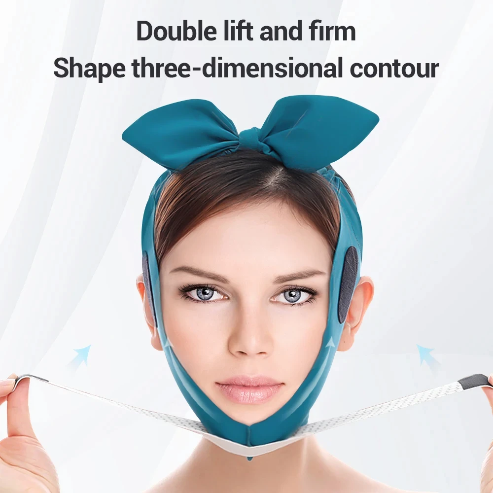 Far Infrared V Face Bandage Adjustable Facail Lift Up Belt Reduce Double Chin Face Sculpting Mask Facial Skin Care Face Lifting