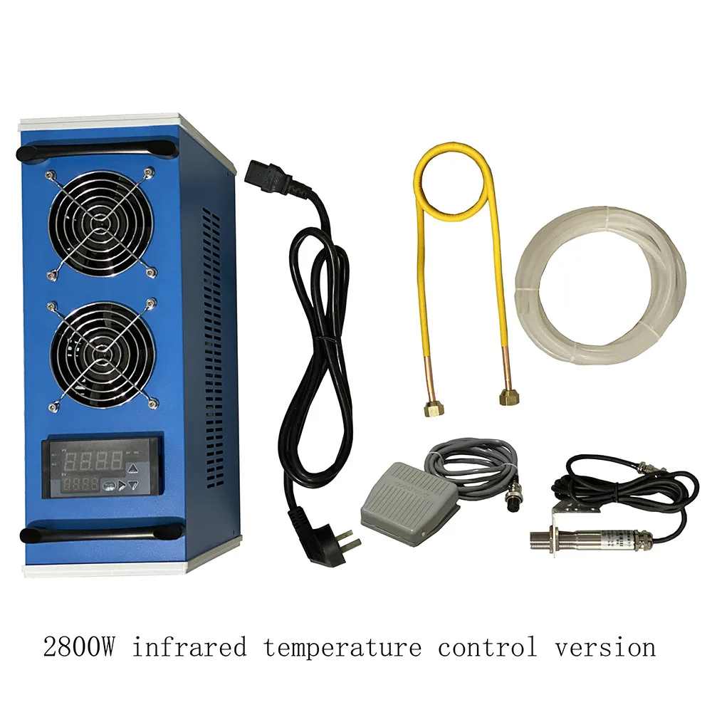 NEW 2800W ZVS Induction Heater Induction Heating Machine Metal Smelting Furnace Metal Quenching Equipment+crucible+Heating coil