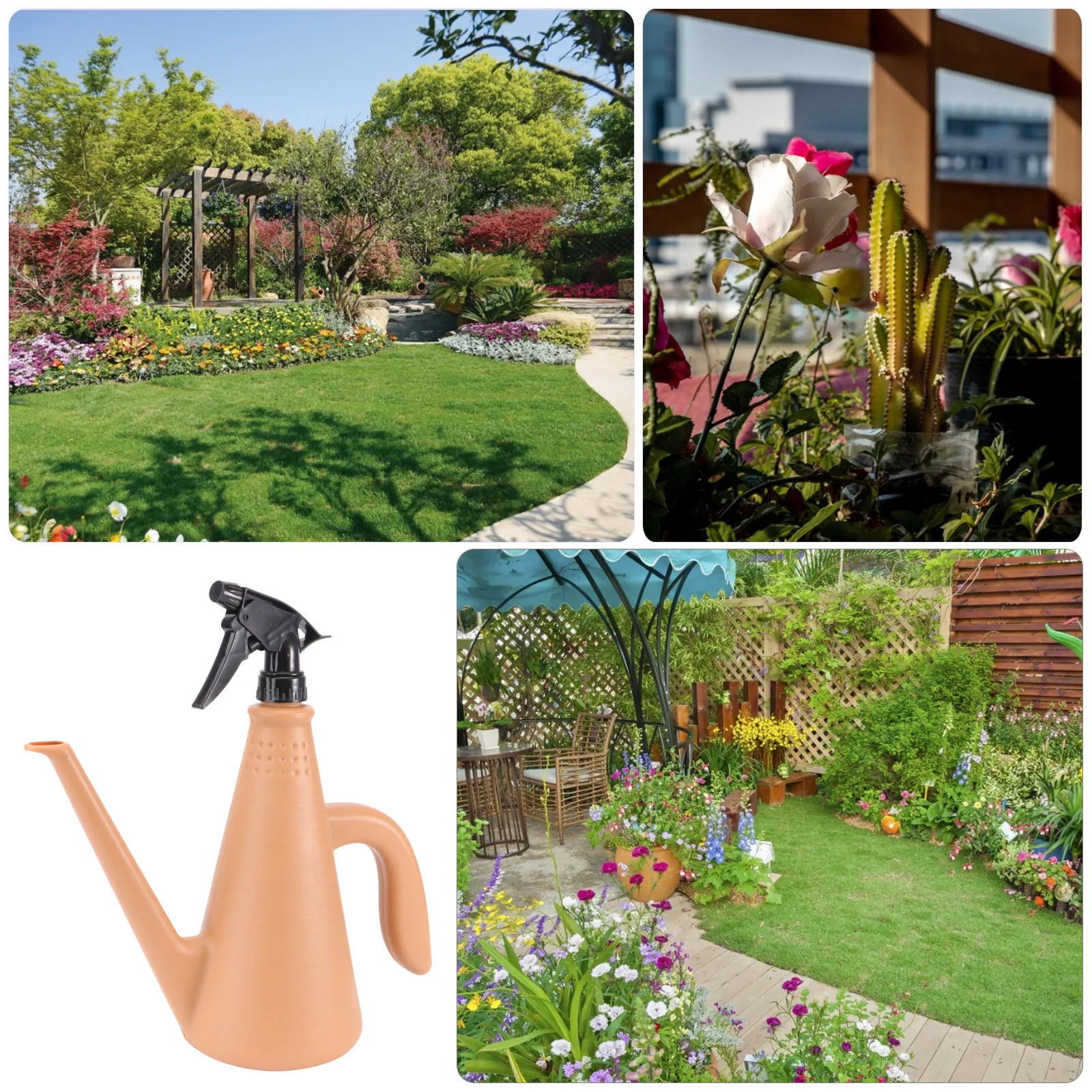 

1Pcs Watering Pot Sprayer Durable Plastic Dual-Purpose Thickened Design Large-Capacity Gardening Sprinkler Flower Planting Tool
