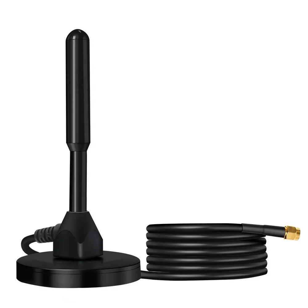 Omni Outdoor Sucker 868MHz 915MHz LORA Antenna High Gain 35dbi Pure Copper Rod Big Magnetic Base Aerial