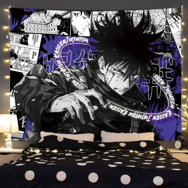 Cosplay Jujutsu Kaisen Gojo Satoru Geto Suguru Okkotsu Yuta Wall Fabric Background Cloth Hanging Scroll Decoration Dormitory