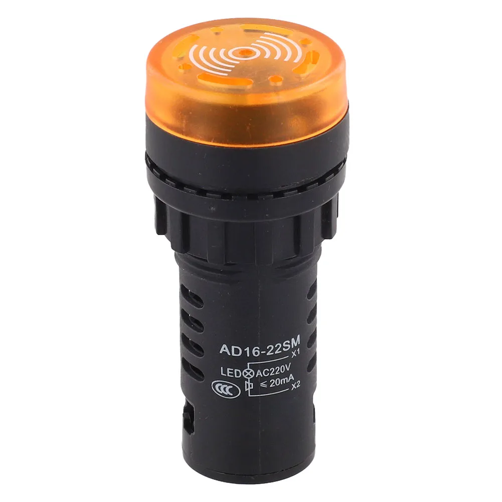 Звуковой-и-световой-сигнализатор-ad1622sm-220В-ac-dc-желтый-22-мм-мигающий-индикатор-с-звуковым-сигналом-для-электротехнического-применения