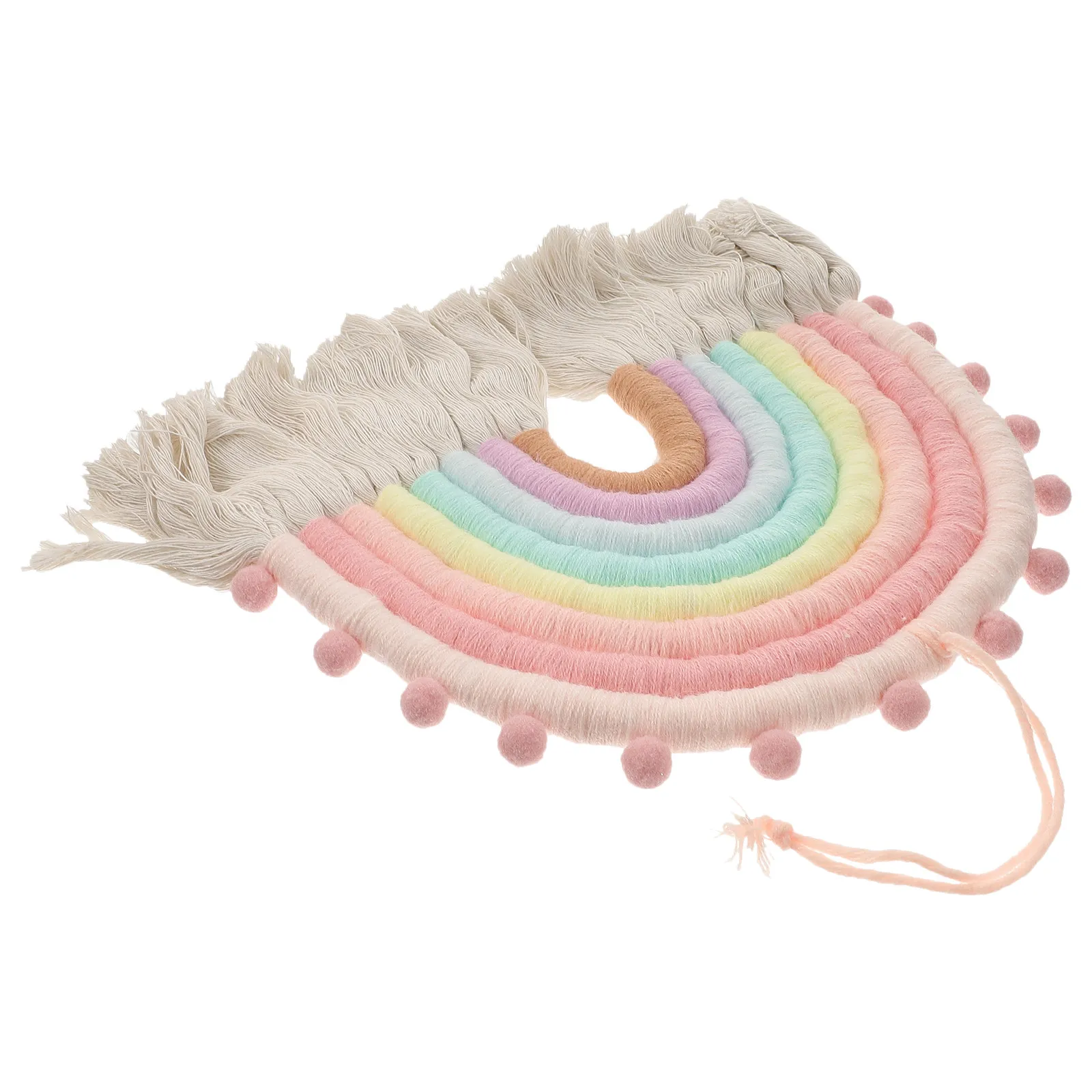 

Радужный тканый кулон с кисточками из хлопковой нити, радужное подвесное украшение, настенный гобелен для декора гостиной