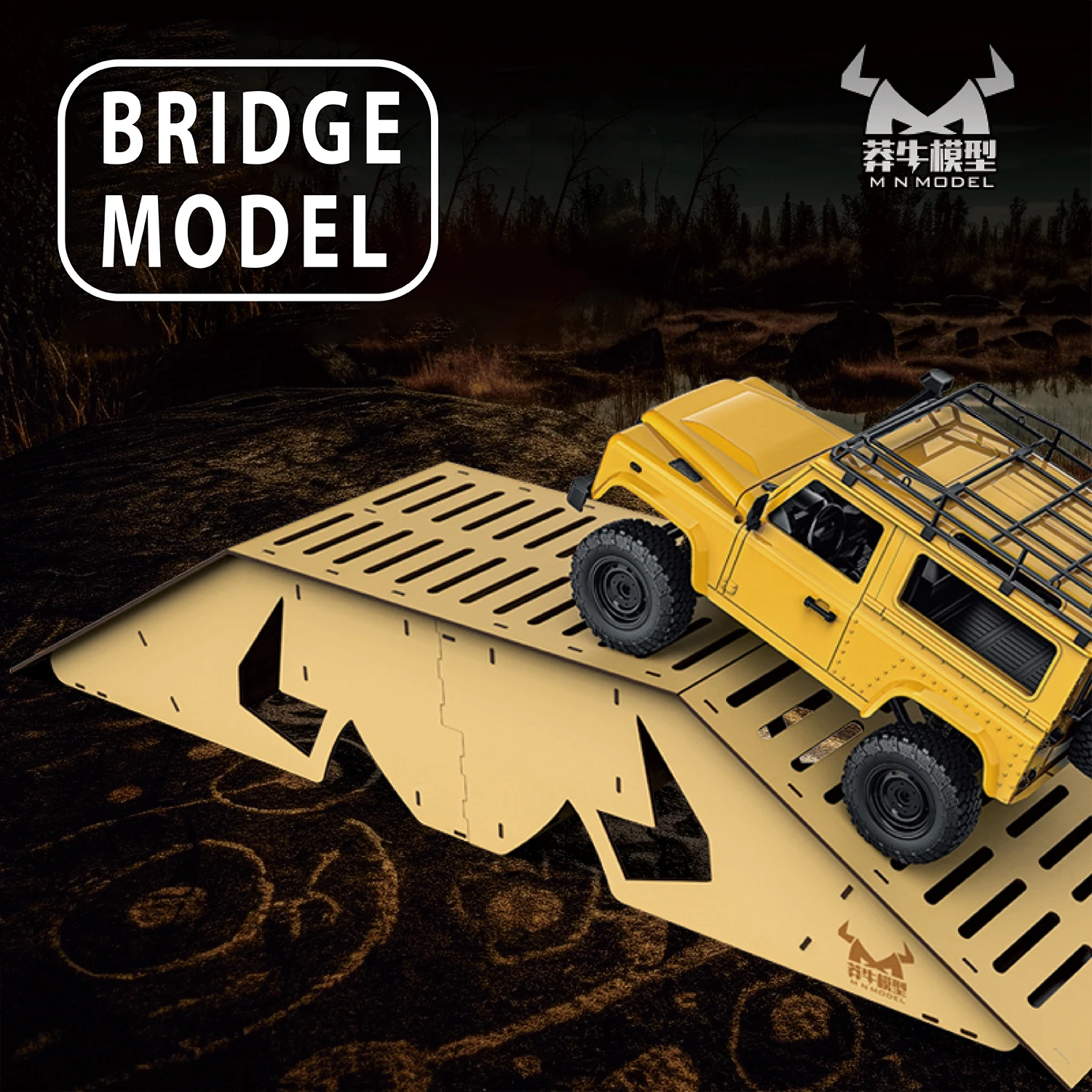 MN82S Teile Holz Simulation Off-road Hindernisse Brücke Wippe Für 1/12 1/14 1/16 1/18 RC Crawler Auto DIY Montage MN-36K1 2 ﻿