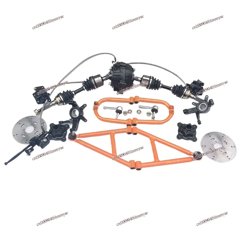 

Self-made four-wheel carding ATV accessories, modified front independent four-wheel drive suspension rocker arm disc brake kit