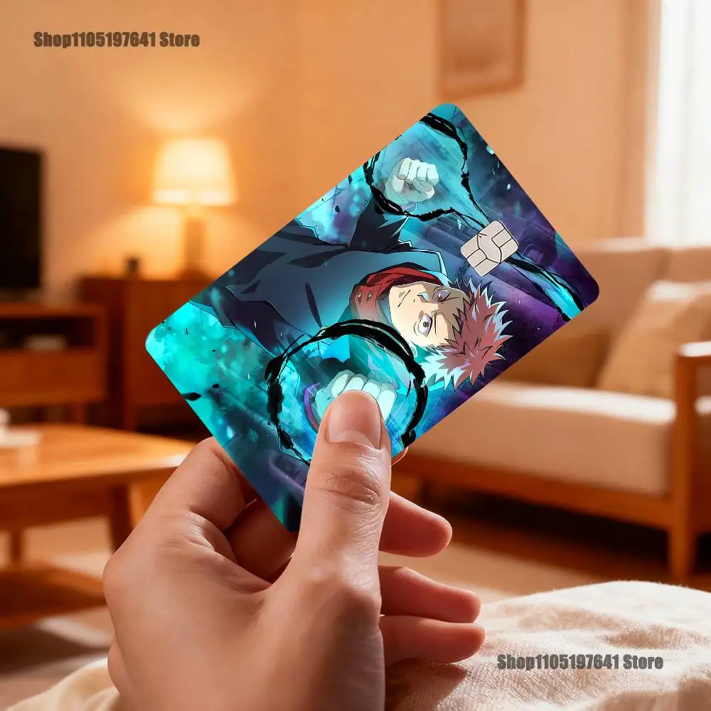 Anime Y-Yuji I-Itadori Card Stickers Credit Visa Debit Bank Charge Card Bus Metro Waterproof Sticker Decal Decoration