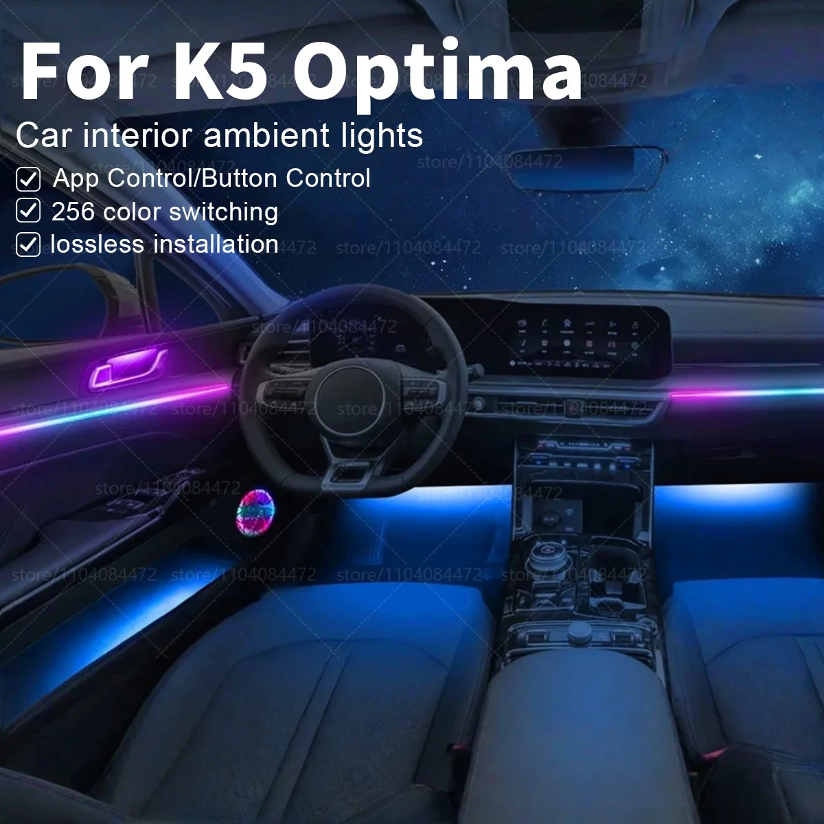 Luces Ambientales RGB para Kia K5: La Mejora Definitiva para el Interior de tu Coche