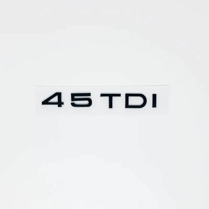 3D ABS Buchstaben 2.0TDI 2.5TDI 3.0TDI 35TDI 40TDI 45TDI 50TDI Emblem für Audi A1 A3 A4 A5 A6 A7 A8 Q2 Q3 Q5 Q7 Kofferraumaufkleber