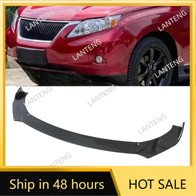 Car Front Bumper Lip For L-exus RX350 RX450 Chin Spoiler Splitter Protection Side Corner Guard Exterior Parts Air Dams Black