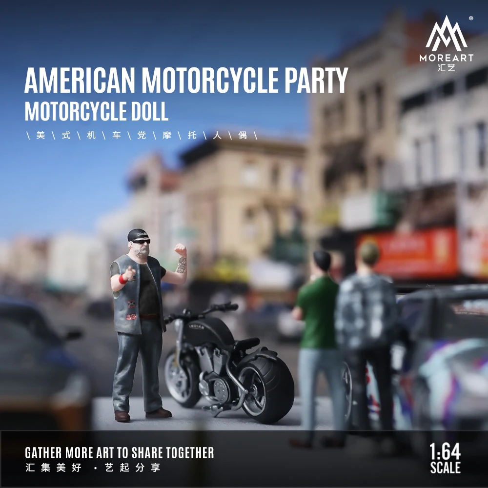 

MoreArt&TimeMicro 1:64 American Motorcycle Enthusiast Motorcycle Resin Figure Set
