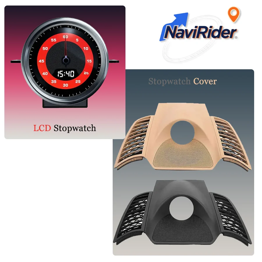 Car Dashboard Stopwatch Timer Clock For Porsche Cayenne 2010-2017 Electronic LCD Digital Chrono Compass Center Interior Meter